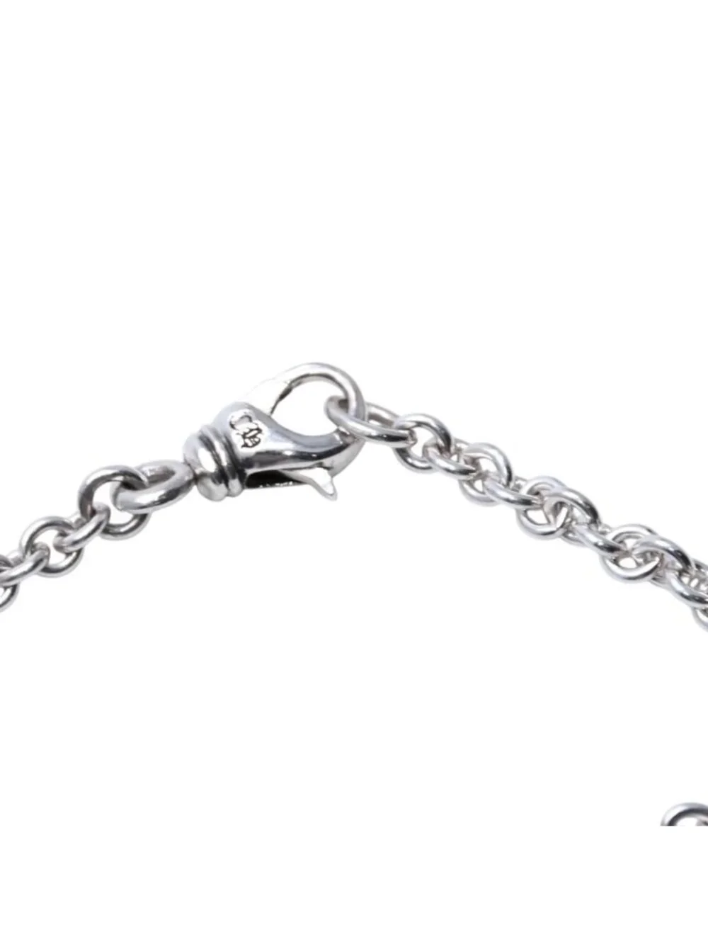 Chrome Hearts Tiny CH Cross Chain Bracelet 925 Sterling Silver NE